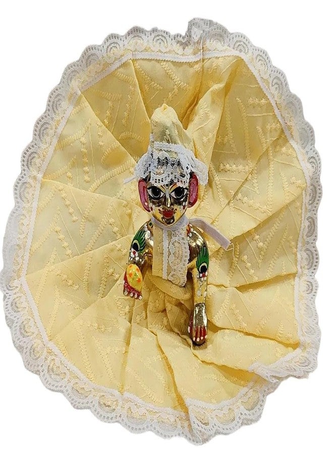Partish Laddu Gopal Summer Dress with Pagdi (Pack of 4) l Ladoo Gopal Cotton Dress l Kanha Ji Poshak Size 0 1 2 3 4 5 6 (Design J, Size 1) - Image 5